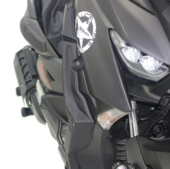 GP KOMPOZİT YAMAHA XMAX 250 / 400 2018-2022 UYUMLU BACAK KORUMA SİYAH - Resim 4