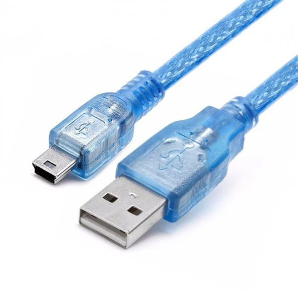 5 pin Mini usb kablo usb to mini usb şarj ve data kablosu 1m - 3