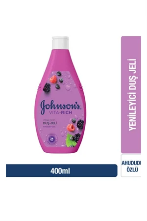 Johnson's Vita-Rich Ahududu Özlü Duş Jeli – 400 ml | Yenileyici, Yumuşak ve Ferahlatıcı Duş Deneyimi ürün görseli 1