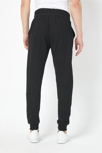 Erkek Siyah Slim Fit Mevsimlik Eşofman Altı MTLC8442 - 5