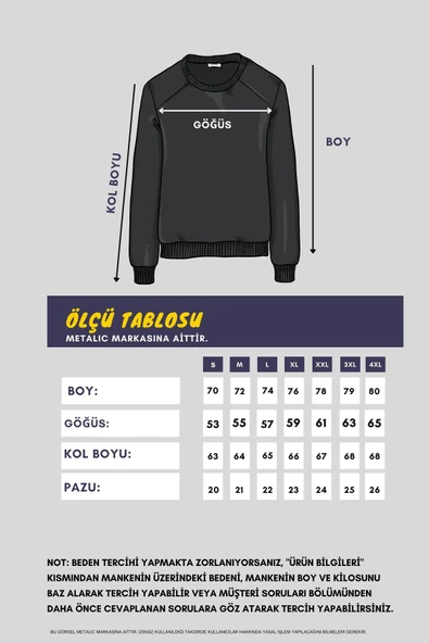 Metalic Erkek Basic Bisiklet Yaka Sweatshirt MTLC047 - 5