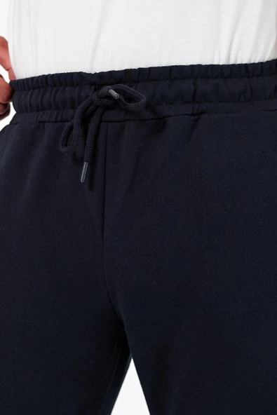Kalın Siyah-Antrasit Erkek 2'li Eşofman Altı Jogger Arka Cepli Lastik Paça Regular Fit Şardonsuz - 10