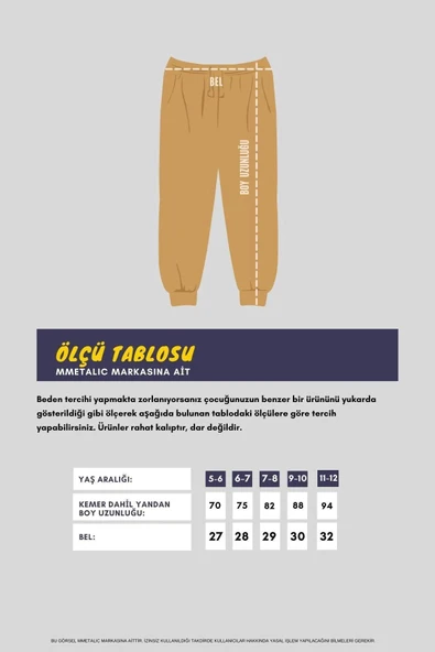Lacivert Kalın Pamuklu Beli ve Paçası Lastikli Cepli 5-6-7-8-9-10-11-12 Yaş Kız Çocuk Eşofman Altı - 6