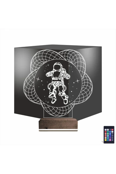Kirppi 3d Lamba Astronot Uzay Masa Gece Lambası - 1