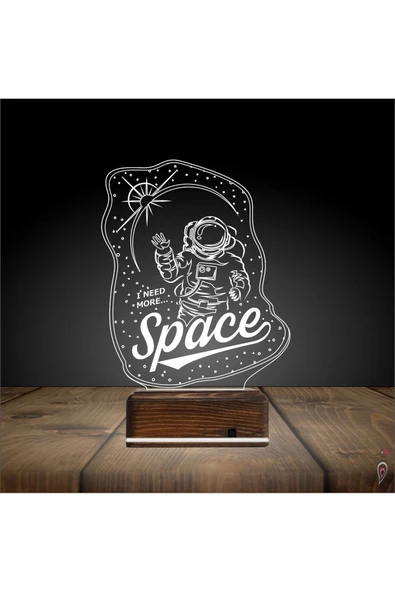 Kirppi 3d Lamba Astronot Space Cosmos Masa Gece Lambası - 2