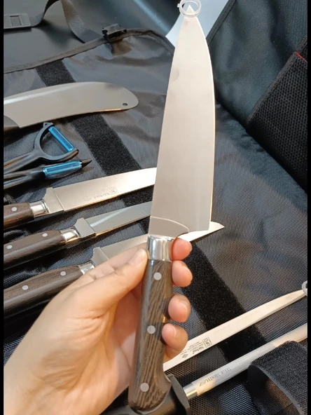 Sürbisa Çantalı Aşçı Gastronomi Handmade Bıçak Seti 9'lu Set - 4