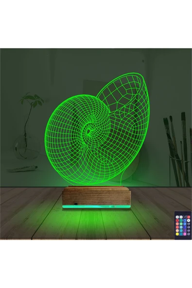 Kirppi 3d Lamba Deniz Kabuğu Masa Gece Lambası - 6