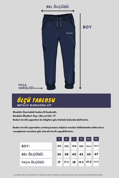 Erkek Siyah Standart Fit Normal Kesim Paça Ribanalı Cepli Rahat Jogger Eşofman Altı - Resim 6