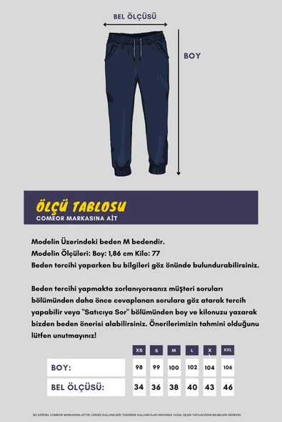 Kalın Siyah-Lacivert-Antrasit Erkek 3'lü Eşofman Altı Jogger Arka Cepli Lastik Paça Regular Fit Şardonsuz - 7