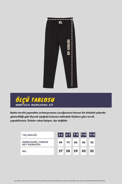 Gri Kalın Pamuklu Beli Lastikli Yan Cepli 5-6-7-8-9-10-11-12 Yaş Erkek Çocuk Eşofman Altı - 6