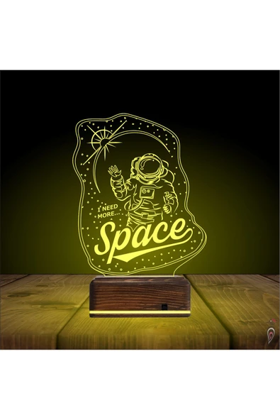 Kirppi 3d Lamba Astronot Space Cosmos Masa Gece Lambası - 6