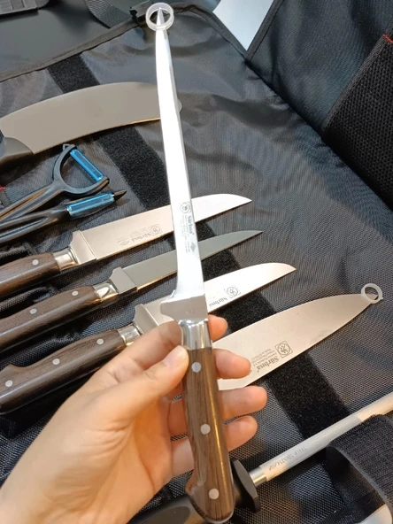 Sürbisa Çantalı Aşçı Gastronomi Handmade Bıçak Seti 9'lu Set - 8