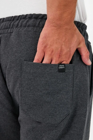 Kalın Siyah-Lacivert-Antrasit Erkek 3'lü Eşofman Altı Jogger Arka Cepli Paça Lastikli Regular Fit Şardonsuz - 5