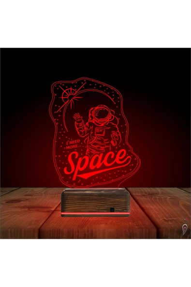 Kirppi 3d Lamba Astronot Space Cosmos Masa Gece Lambası - 4