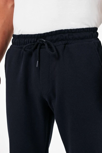 Kalın Siyah-Antrasit Erkek 2'li Eşofman Altı Jogger Arka Cepli Paça Lastikli Regular Fit Şardonsuz - 10