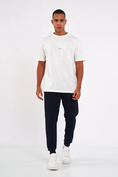 Sİyah-Lacivert-Antrasit Erkek Paçası Lastikli 3'lü Eşofman Altı - Resim 3