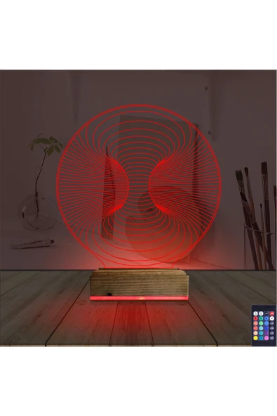 Kirppi 3d Lamba Geometrik Dekoratif V11 Masa Gece Lambası - 7