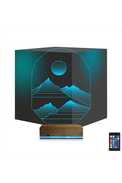 Kirppi 3d Lamba Uzay Gezegen Yıldız Masa Gece Lambası - 1
