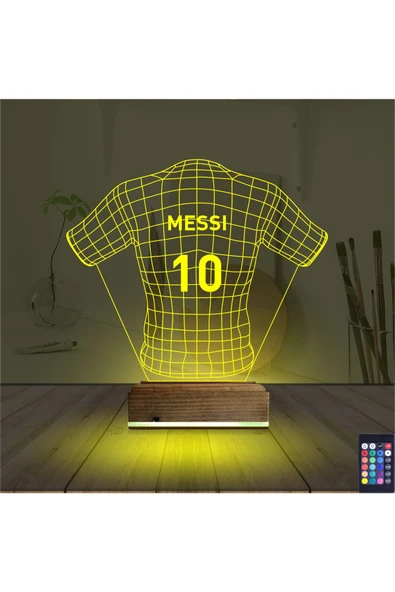 Kirppi 3d Lamba Futbol Forma Taraftar Kişiye Özel Masa Gece Lambası - 5
