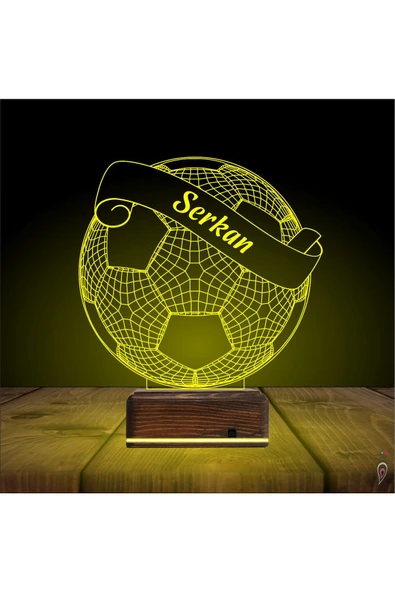 negelsin 3d Lamba Futbolcu Hediye Futbol Top Kişiye Özel Masa Gece Lambası - 6
