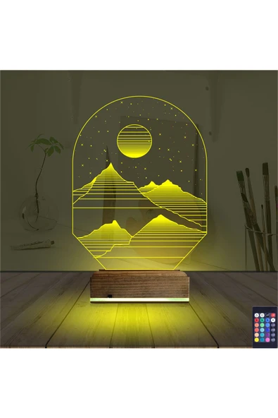 Kirppi 3d Lamba Uzay Gezegen Yıldız Masa Gece Lambası - 5