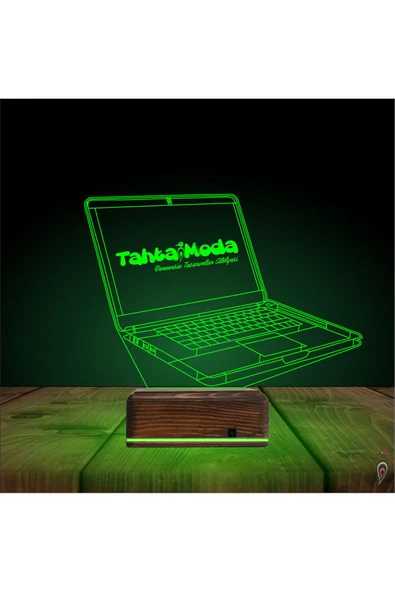 Kirppi 3d Lamba Laptop Notbook Bilgisayar Kişiye Özel Masa Gece Lambası - 7
