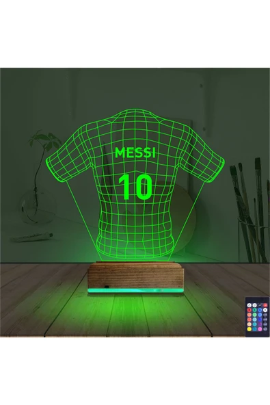 Kirppi 3d Lamba Futbol Forma Taraftar Kişiye Özel Masa Gece Lambası - 6