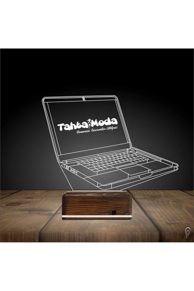 Kirppi 3d Lamba Laptop Notbook Bilgisayar Kişiye Özel Masa Gece Lambası - 2