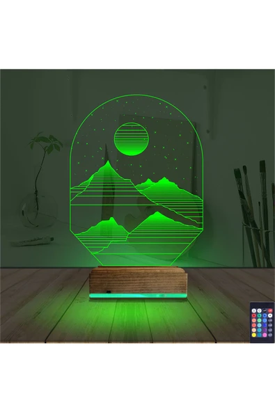 Kirppi 3d Lamba Uzay Gezegen Yıldız Masa Gece Lambası - 6