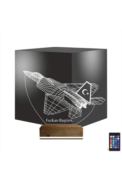 negelsin 3d Lamba Kişiye Özel 16 Renk Uçak Pilot Savaş Uçağı F16 - 1