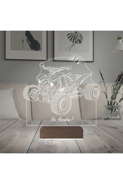 Kirppi 3d Lamba Atv Outdoor Motor Tasarım Kişiye Özel Masa Gece Lambası - 2