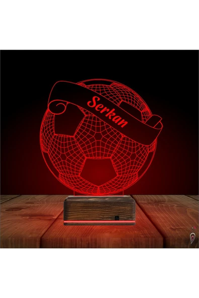negelsin 3d Lamba Futbolcu Hediye Futbol Top Kişiye Özel Masa Gece Lambası - 4