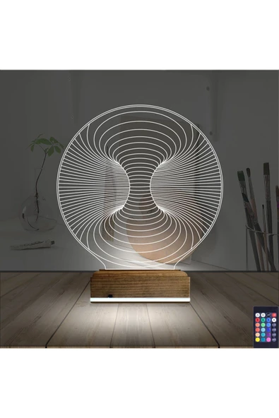 Kirppi 3d Lamba Geometrik Dekoratif V11 Masa Gece Lambası - 2