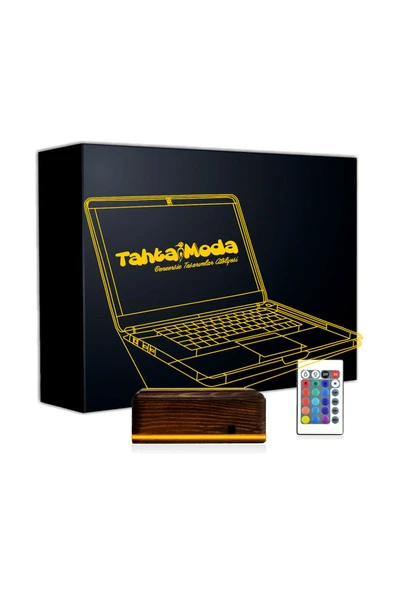 Kirppi 3d Lamba Laptop Notbook Bilgisayar Kişiye Özel Masa Gece Lambası - 1