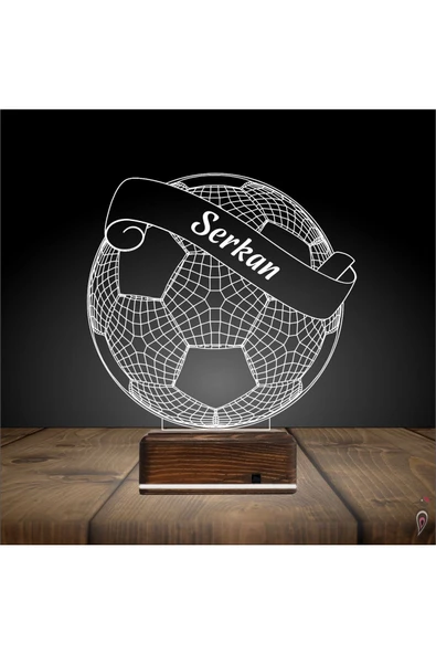 negelsin 3d Lamba Futbolcu Hediye Futbol Top Kişiye Özel Masa Gece Lambası - 2