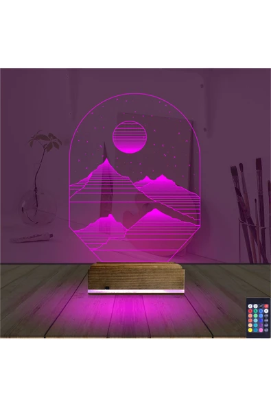 Kirppi 3d Lamba Uzay Gezegen Yıldız Masa Gece Lambası - 4