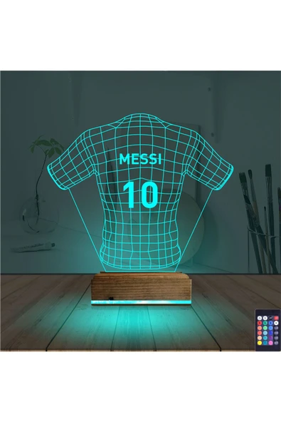 Kirppi 3d Lamba Futbol Forma Taraftar Kişiye Özel Masa Gece Lambası - 3