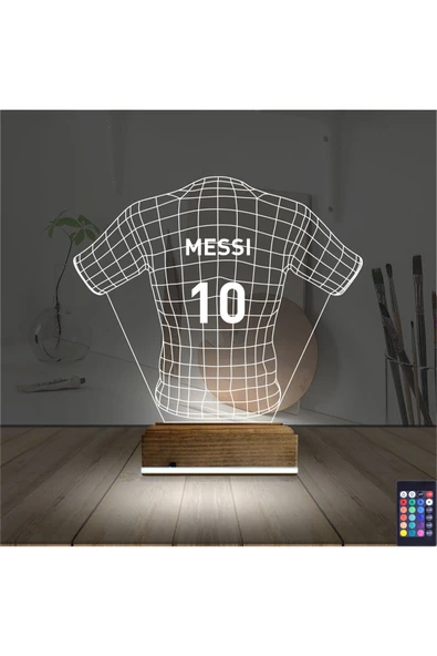 Kirppi 3d Lamba Futbol Forma Taraftar Kişiye Özel Masa Gece Lambası - 2