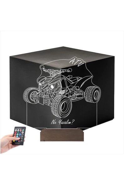 Kirppi 3d Lamba Atv Outdoor Motor Tasarım Kişiye Özel Masa Gece Lambası - 1