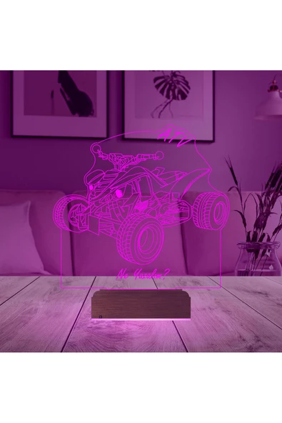 Kirppi 3d Lamba Atv Outdoor Motor Tasarım Kişiye Özel Masa Gece Lambası - 5
