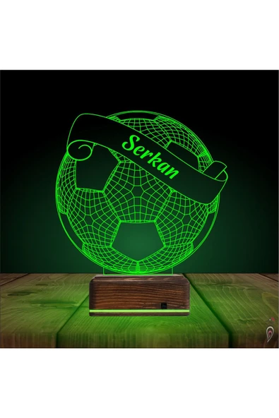 negelsin 3d Lamba Futbolcu Hediye Futbol Top Kişiye Özel Masa Gece Lambası - 7