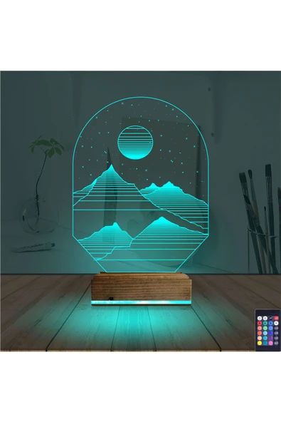 Kirppi 3d Lamba Uzay Gezegen Yıldız Masa Gece Lambası - 3