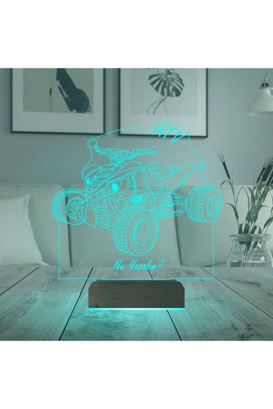 Kirppi 3d Lamba Atv Outdoor Motor Tasarım Kişiye Özel Masa Gece Lambası - 3