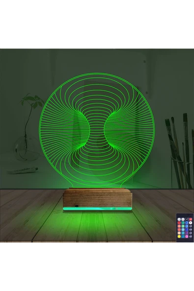 Kirppi 3d Lamba Geometrik Dekoratif V11 Masa Gece Lambası - 6