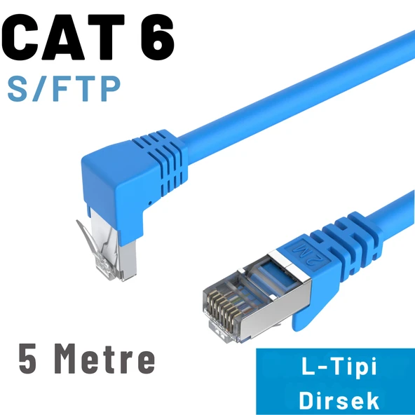 IRENIS CAT6 S/FTP Dirsek Kablo 5 Metre - 1