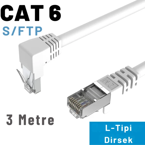 IRENIS CAT6 S/FTP Dirsek Kablo 3 Metre - Resim 6