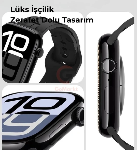 HK 10 Mini Plus 41mm Amoled Ekranlı Akıllı Saat 3 Kordonlu - 4