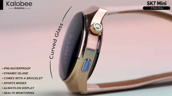 SK7 Mini Smartwatch 1.27 inç 235mA  3 Kordonlu Kadın Akıllı Saati - Resim 3