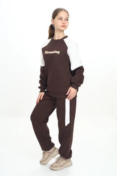 Toontoy Kız Çocuk Nakışlı Eşofman Takım - 11