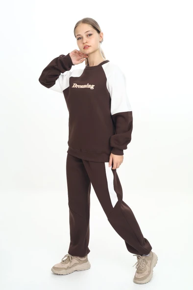 Toontoy Kız Çocuk Nakışlı Eşofman Takım - 8